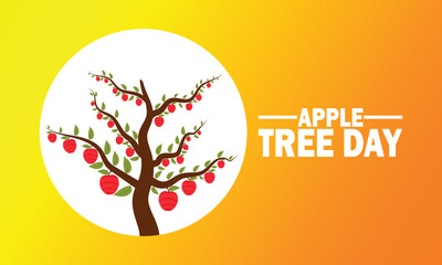 Apple Tree Day Vector illustration. Suitable for greeting card, poster and banner.