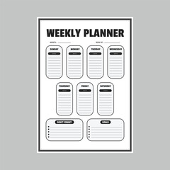  Weekly planner template vector