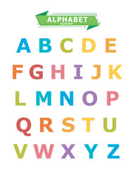 Educational Poster Colorful Design Alphabet Uppercase