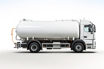 White isolated cutout tank truck. - Powered by Adobe