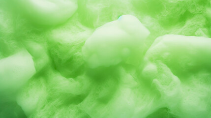 Green cotton candy background. Candy floss texture. Generative AI