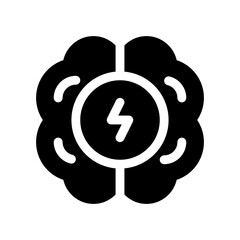 brainstorming glyph icon