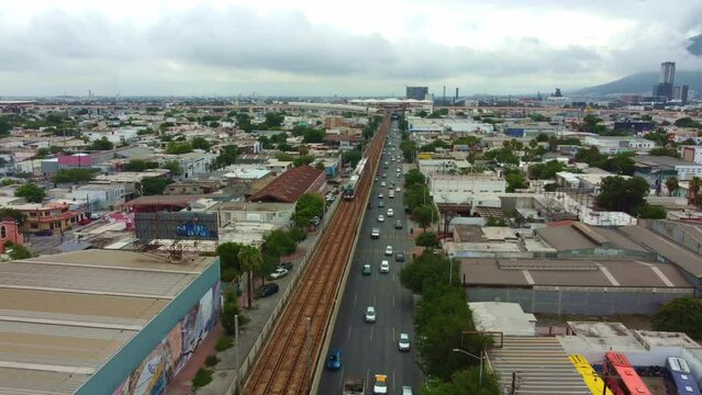 metro or light train of the city of Monterrey