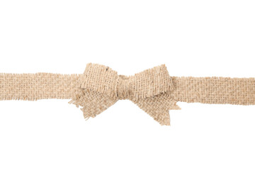 PNG, Beige ribbon with bow, isolated on white background