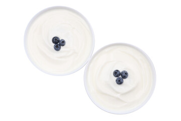 PNG,yogurt with fruit in a glass, isolated on white background