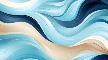 Wavy and swirled brush strokes vector seamless pattern