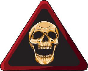 Danger sign. Skull sign on a white background