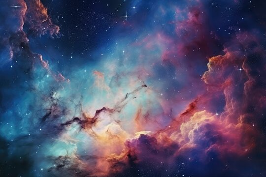 Colorful space galaxy cloud nebula Universe science