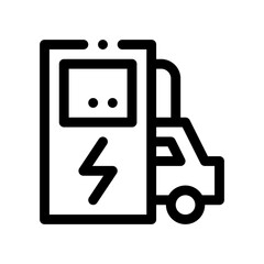 charging station line icon