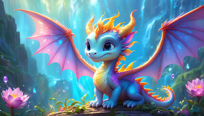 cute fantasy baby dragon