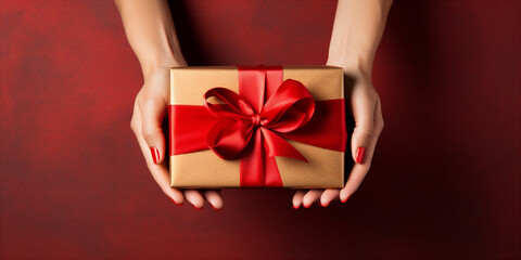 surprise gift in hand