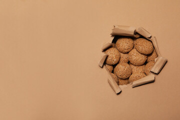 Pepernoten, dessert for Sinterklaas, space for text