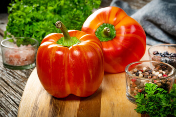 Sweet red pepper paprika.