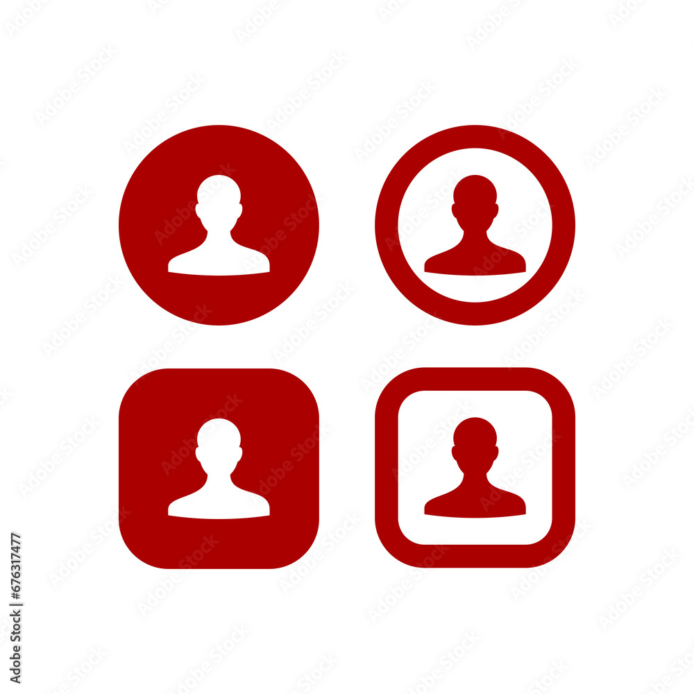 Poster user profile login or access authentication icon isolated on transparent background