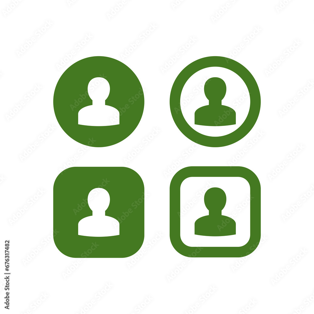 Poster user profile login or access authentication icon isolated on transparent background