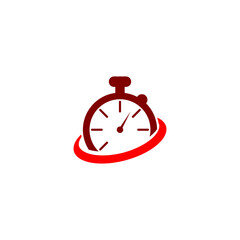  Stopwatch logo icon isolated on transparent background