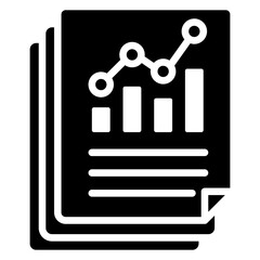 Reports icon are typically used in a wide range of applications, including websites, apps, presentations, and documents related to business analytics theme.
