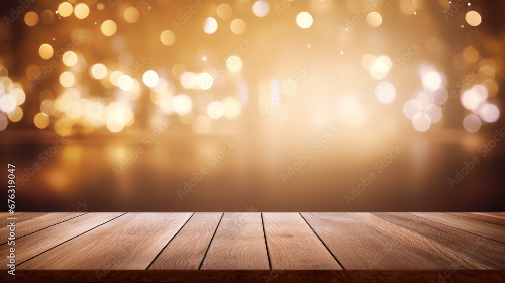 Poster golden abstract bokeh on black background.,background for graphics