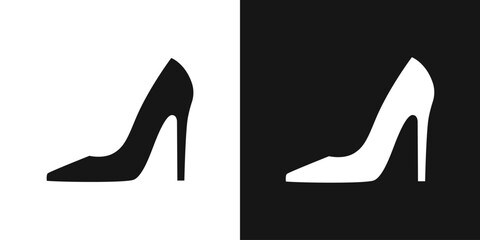 Stiletto heels vector icon. Women's shoes, stiletto shoes sign - obrazy, fototapety, plakaty