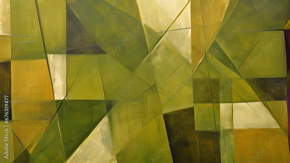 Poster the representation of olive takes on a more geometric form in this abstract piece. the image is comp