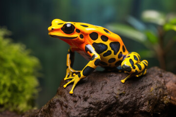 Fototapeta premium A colorful rainforest poison dart frog.