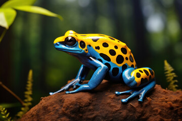 Fototapeta premium A colorful rainforest poison dart frog.