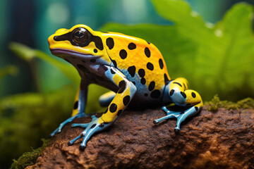 Fototapeta premium A colorful rainforest poison dart frog.