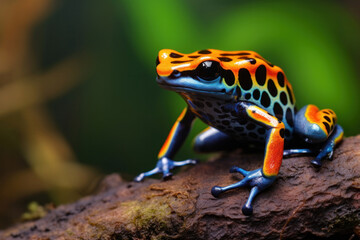 Fototapeta premium A colorful rainforest poison dart frog.