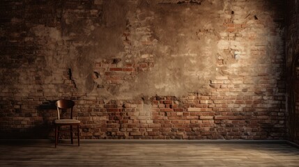 Old room with old brick wall, old house background - obrazy, fototapety, plakaty
