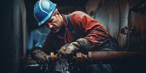 Portrait of a plumber