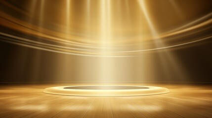 Music and concert background, stage abstract light gold background, concert lights