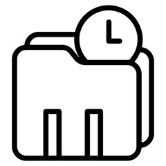 Obraz premium folder history line