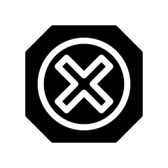 Obraz premium error glyph icon