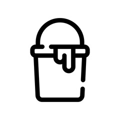 bucket line icon