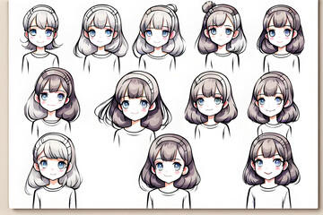 an adorable girl. Generative AI
