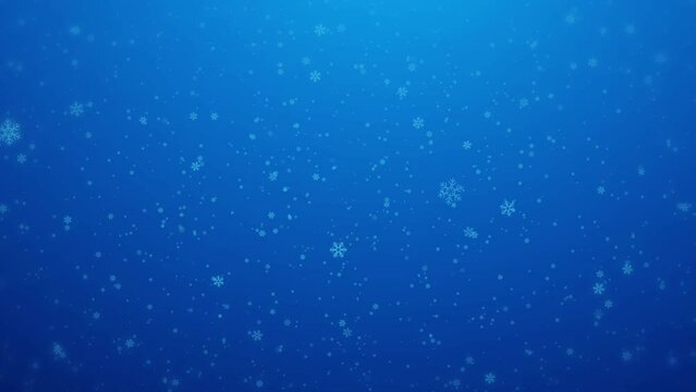 snow falling blue background seasonal greetings 