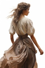 Beautiful western woman photo stock