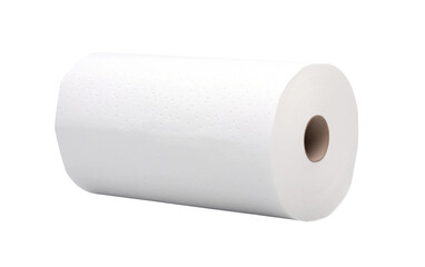 Fototapeta premium Stunning White Soft Tissue Roll on White or PNG Transparent Background.