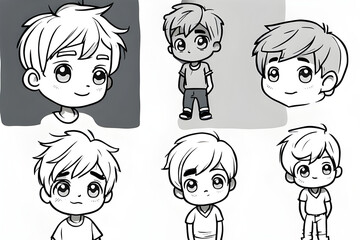 an adorable boy. Generative AI