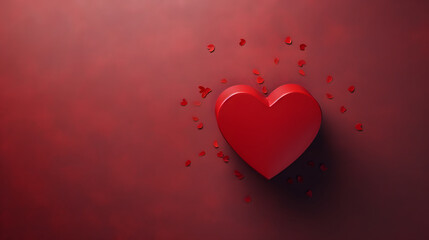 A red heart with a gift box on the top - Valentine's Day Gift Ideas - Generated by AI