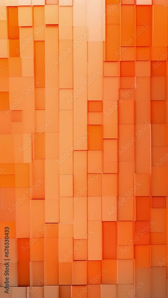 Poster a mosaic of peachcolored tiles, varying in texture and size, forming a complex yet mesmerizing patte