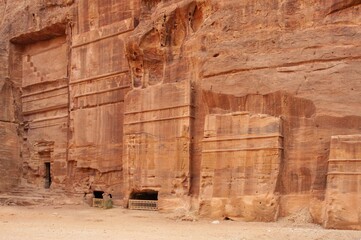 Jordan. Petra is ancient city carved into rocks. Petra is ancient capital of Nabataean kingdom....