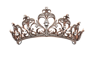 Beautiful Golden Photo of Crown Isolated on Transparent Background PNG.