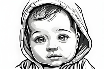 a cute baby. Generative AI