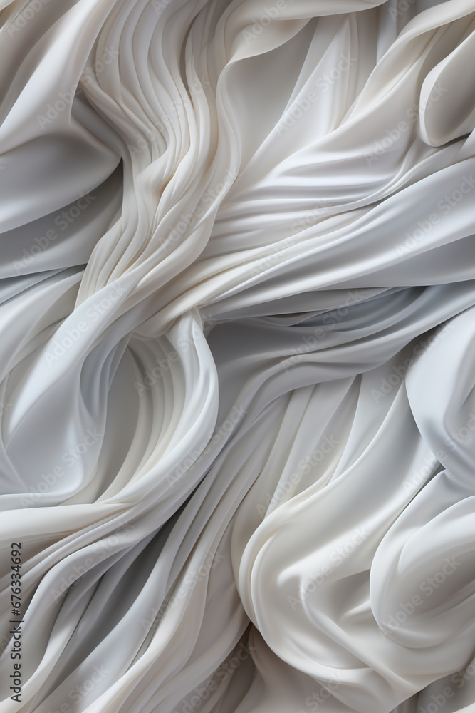 Poster abstract monochrome with soft waves and lines in pastel gray.  