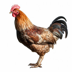 A rooster on an isolated background. Generated AI