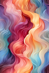 Fototapeta premium abstract pc desktop background with soft waves and lines in pastel colors. 