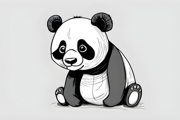 a lovely panda. Generative AI