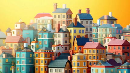 Fototapeta premium Smart home management economic homes . House design illustration Ai.