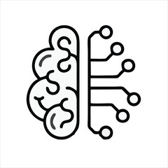 brain icon isolated on white background from human mind collection. brain icon trendy and modern brain symbol for logo, web, app, UI. brain icon simple sign. brain icon